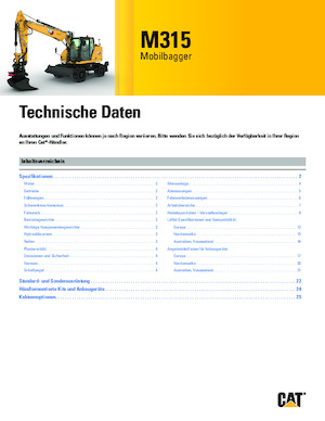 Escavatori gommati Caterpillar M315