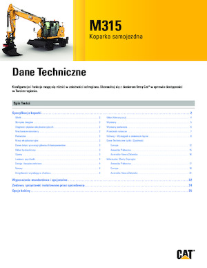 Escavatori gommati Caterpillar M315