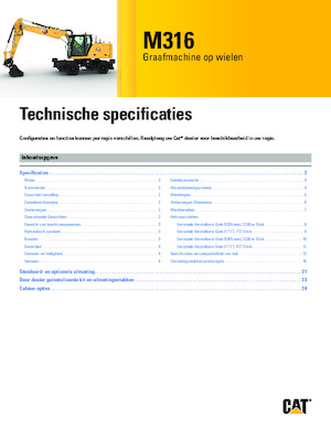Escavatori gommati Caterpillar M316