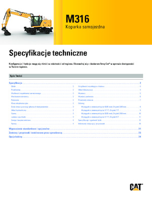 Escavatori gommati Caterpillar M316