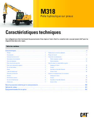 Escavatori gommati Caterpillar M318