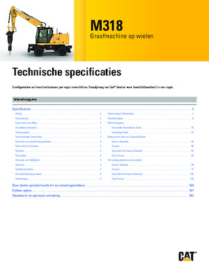 Escavatori gommati Caterpillar M318