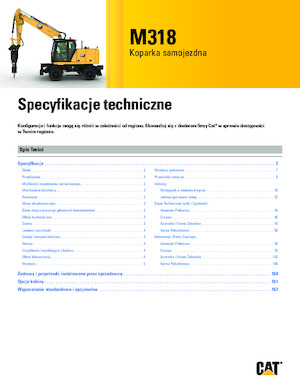 Escavatori gommati Caterpillar M318