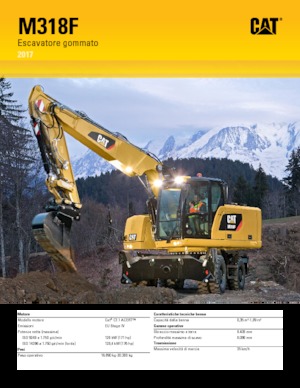 Escavatori gommati Caterpillar M318F