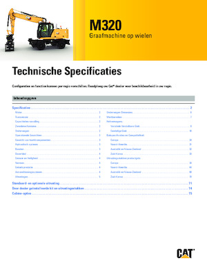Escavatori gommati Caterpillar M320