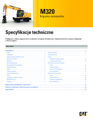 Escavatori gommati Caterpillar M320