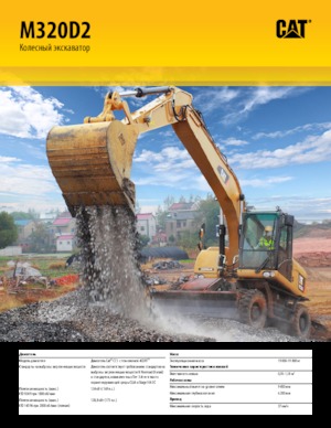 Escavatori gommati Caterpillar M320D2