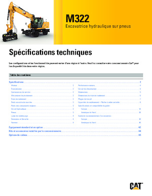 Escavatori gommati Caterpillar M322