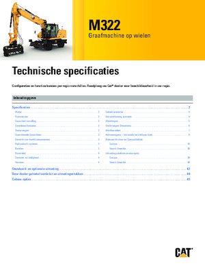 Escavatori gommati Caterpillar M322