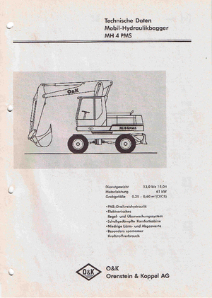 Escavatori gommati O&K MH 4 PMS