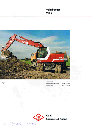 Escavatori gommati O&K MH 5