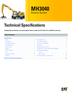 Movimentatori di materiali Caterpillar MH3040