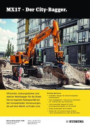 Escavatori gommati Hydrema MX 17