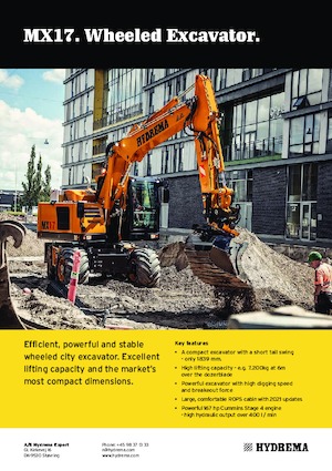 Escavatori gommati Hydrema MX 17