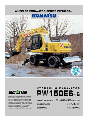 Escavatori gommati Komatsu PW150-6