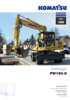 Escavatori gommati Komatsu PW160-8