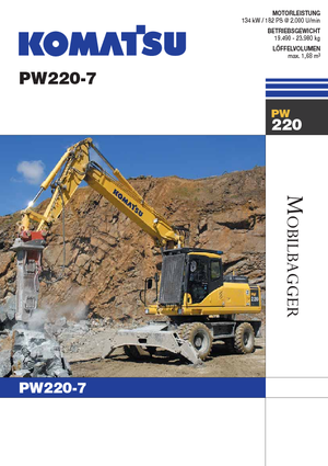 Escavatori gommati Komatsu PW220-7
