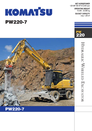 Escavatori gommati Komatsu PW220-7