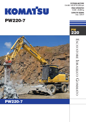 Escavatori gommati Komatsu PW220-7