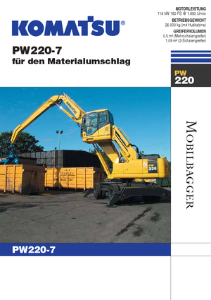 Escavatori gommati Komatsu PW220-7MH