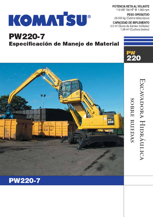Escavatori gommati Komatsu PW220-7MH
