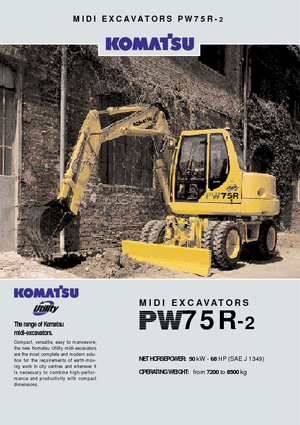 Escavatori gommati Komatsu PW75 R-2