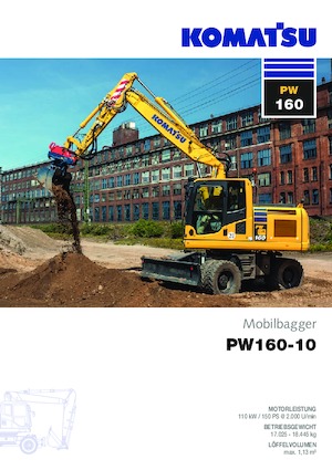 Escavatori gommati Komatsu PW160-10 