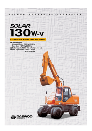 Escavatori gommati Doosan Solar 130 W-V