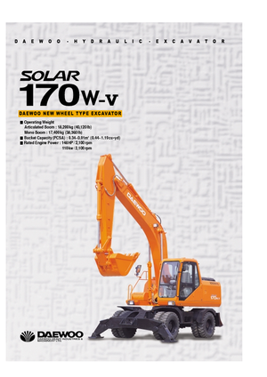 Escavatori gommati Doosan Solar 170 W-V