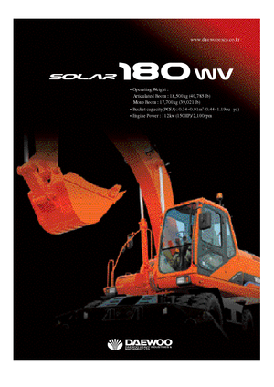 Escavatori gommati Doosan Solar 180 W-V