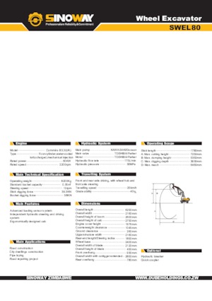 Escavatori gommati Sinoway SWEL80