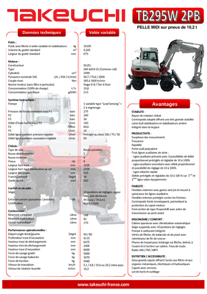 Escavatori gommati Takeuchi TB 295 W