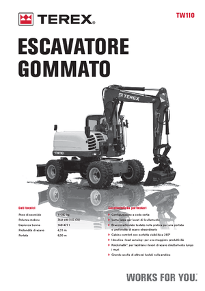 Escavatori gommati Terex TW 110