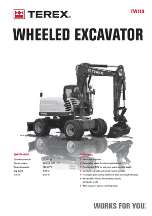 Escavatori gommati Terex TW 110