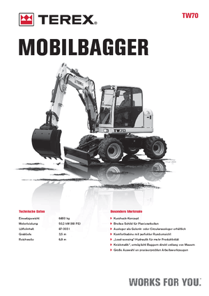 Escavatori gommati Terex TW 70
