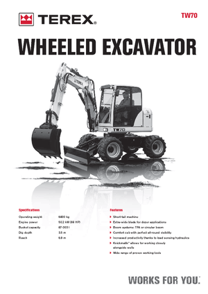 Escavatori gommati Terex TW 70