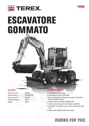 Escavatori gommati Terex TW 85