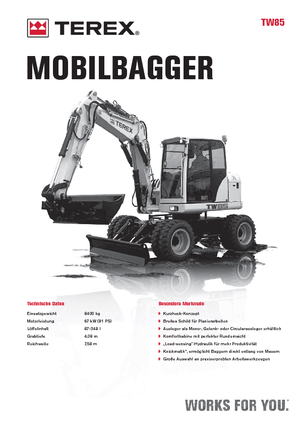 Escavatori gommati Terex TW 85