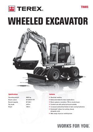 Escavatori gommati Terex TW 85