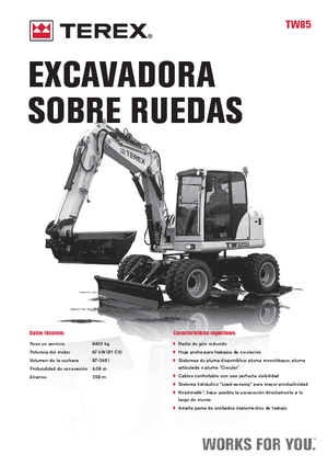 Escavatori gommati Terex TW 85
