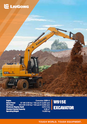Escavatori gommati Liugong W915E
