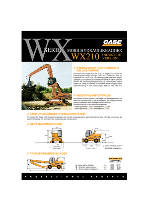 Escavatori gommati Case WX 210