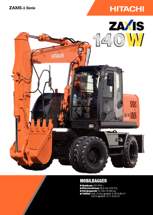 Escavatori gommati Hitachi ZX 140 W 3