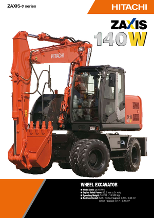 Escavatori gommati Hitachi ZX 140 W 3