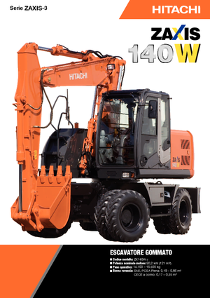 Escavatori gommati Hitachi ZX 140 W 3