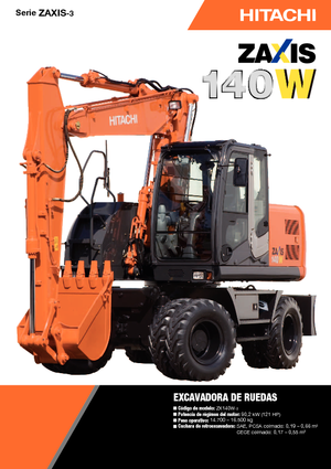 Escavatori gommati Hitachi ZX 140 W 3