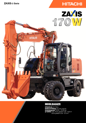 Escavatori gommati Hitachi ZX 170 W-3