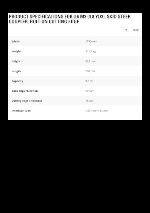 Benne per pale caricatrici Caterpillar 0.6 m3