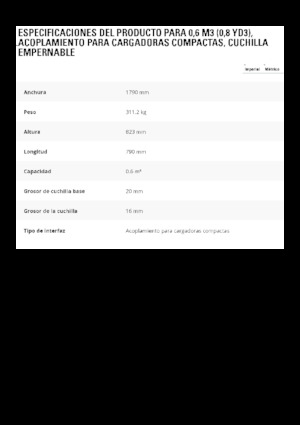 Benne per pale caricatrici Caterpillar 0.6 m3