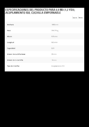 Benne per pale caricatrici Caterpillar 0,9 m3